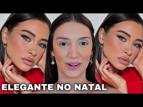 COMO FAZER UMA MAKE SIMPLES E ELEGANTE NO NATAL *MAQUIAGEM SIMPLES DE NATAL* TUTORIAL COMPLETO