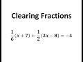 Clearing Fractions in Equations