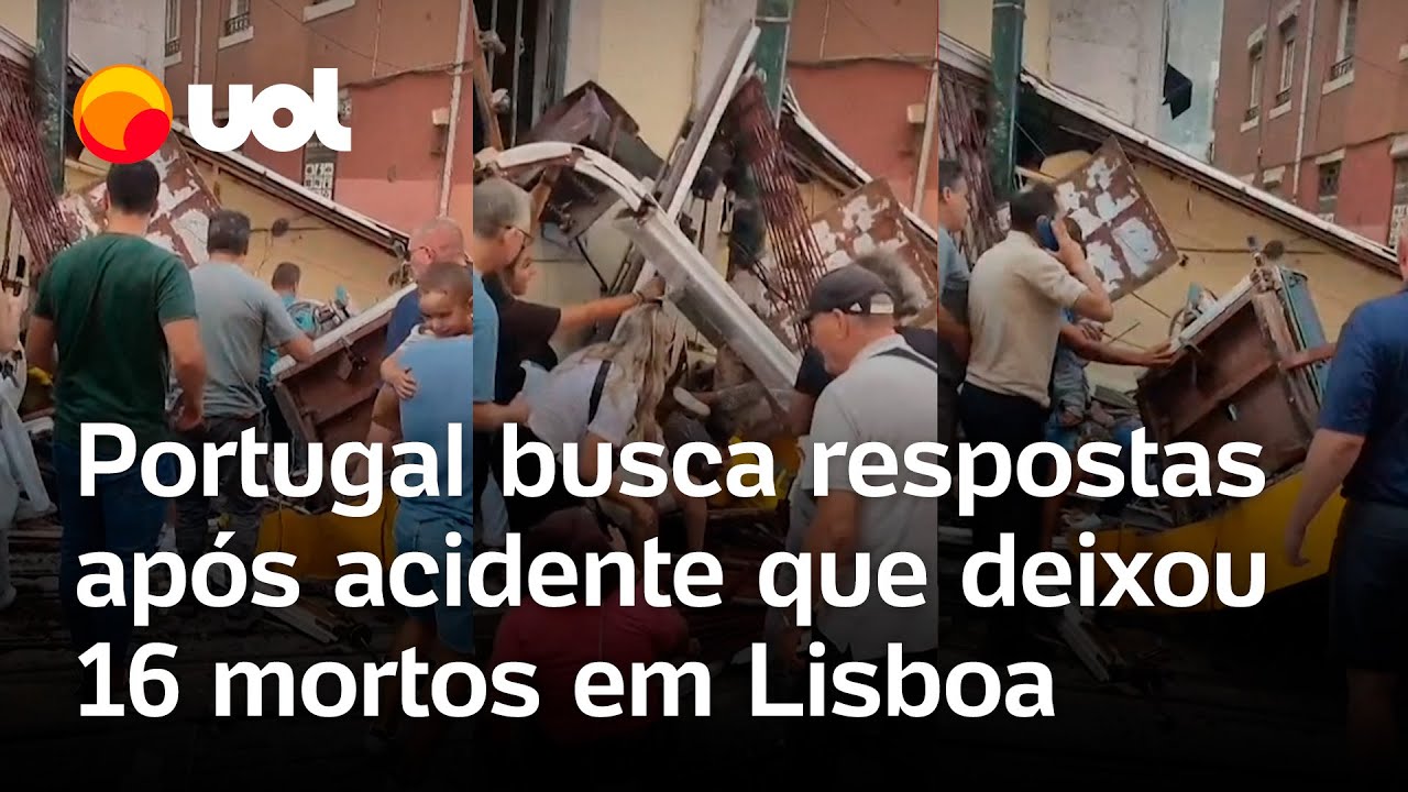 Elevador da Glória Portugal busca respostas após acidente que deixou 16 mortos em Lisboa vídeo