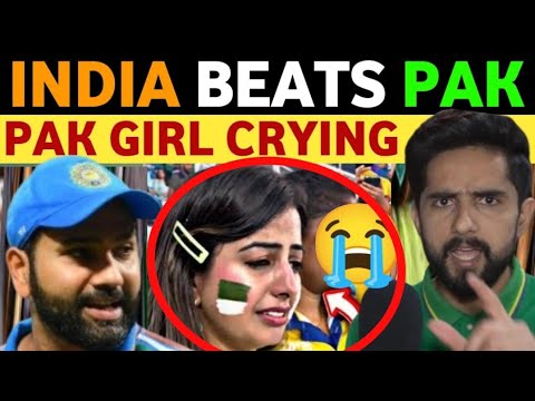 INDIA BEATS PAK, PAKISTANI PUBLIC REACTION, GIRLS VIRAL VIDEO ON SOCIAL MEDIA, TODAY WORLD CUP MATCH