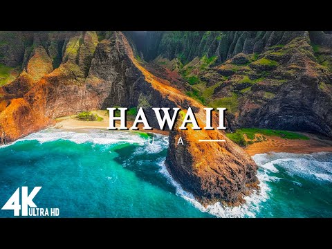 FLYING OVER HAWAII (4K UHD) - Relaxing Music Along With Beautiful Nature Videos(4K Video Ultra HD)