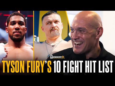 Tyson fury names 10 fight hit list 🎯 | oleksandr usyk, anthony joshua & one fighter he’d 100% avoid