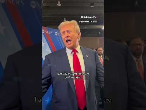 Donald Trump makes surprise appearance in the debate spin room