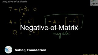 Negative of Matrix