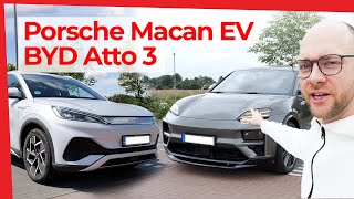 Tesla Alternativen: Porsche Macan EV Turbo und BYD Atto 3