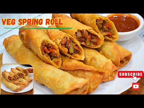 क्रिस्पी स्पिंग रोल बनाने का सबसे आसन तरीका Best spring roll recipe Homemade Spring roll sheet