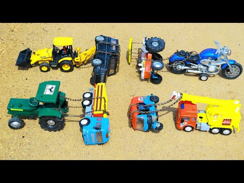 Tractor Auto Rickshaw Truck Scorpio Car Accident Pulling Crane Tractor KTM Bike JCB ? Cartoon CS Toy