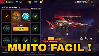 MUITO FACIL ! PEGANDO A SCAR EVOLUTIVA NO FREE FIRE ! EVENTO ESCOLHA ROYALE !