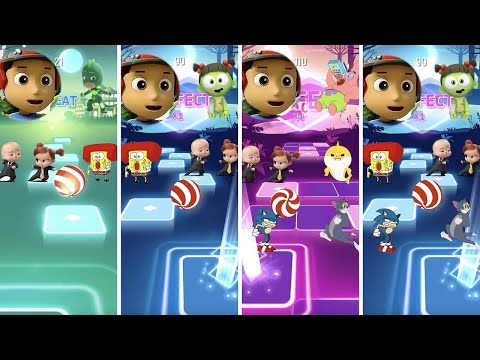 Paw Patrol 🆚 Spookiz 🆚 Pj Masks 🆚 Baby Boss | Tiles Hop Game