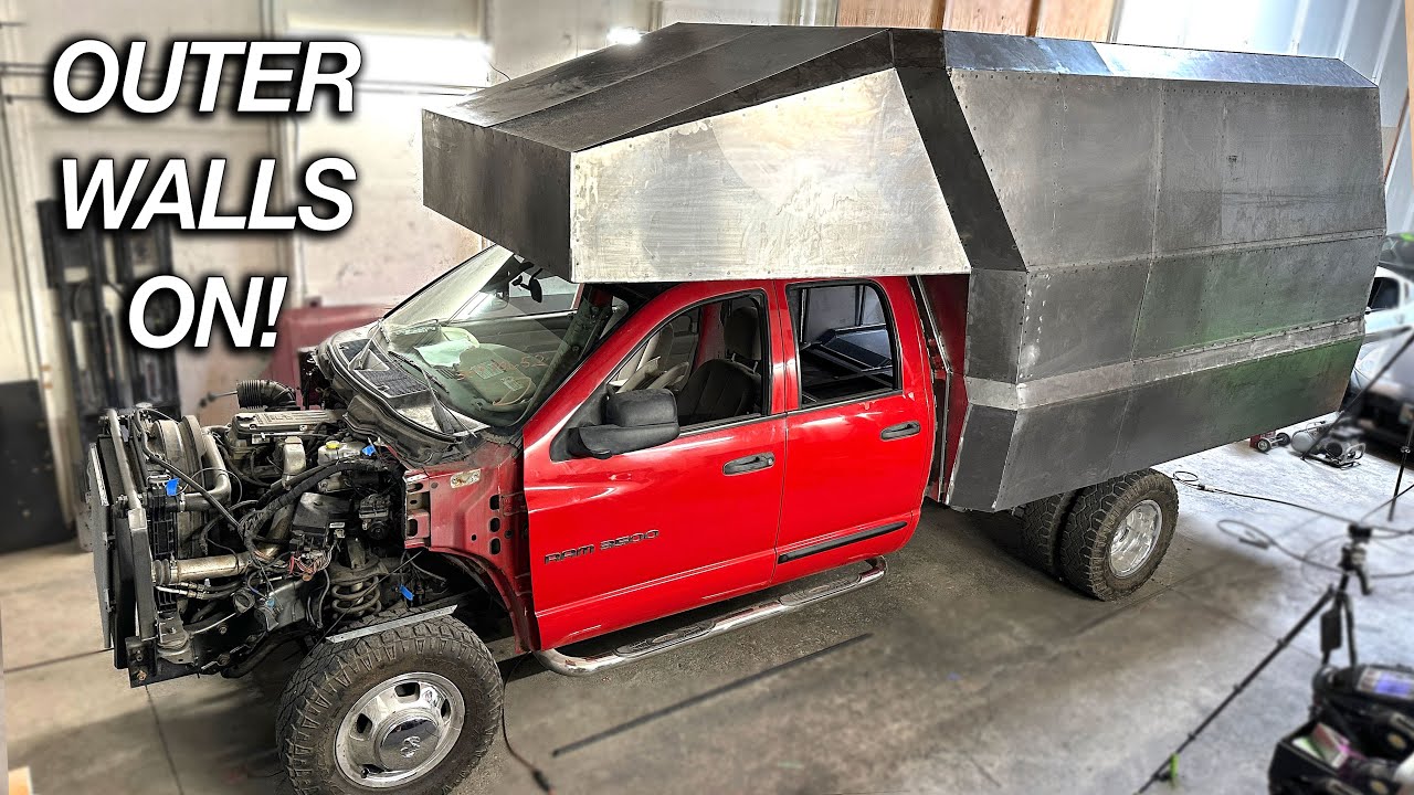 Building The Worlds Craziest Overlanding Camper Truck – Sheeting The Walls