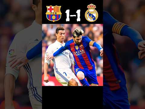 Goat vs Goat🐐| Real Madrid vs Barcelona highlights|Messi vs Ronaldo 🔥| #shorts #shortfeed #youtube
