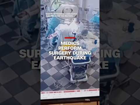 Medics perform surgery during earthquake