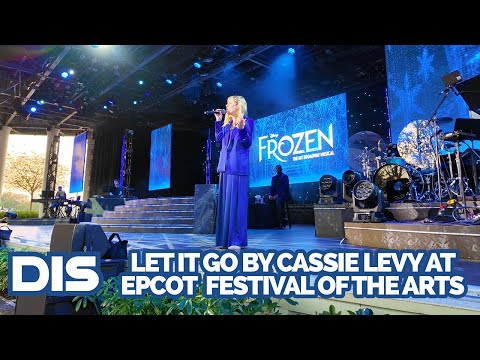 Caissie Levy from Frozen The Musical sings Let It Go at EPCOT Festival of the Arts 2025