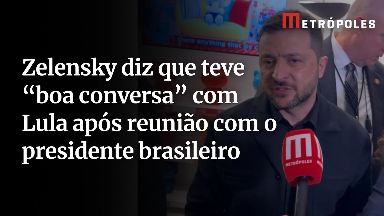 Zelensky diz que teve boa conversa com Lula após reunião com o presidente brasileiro