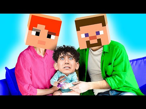 SORTUDO VS. AZARADO VS. MUITO AZARADO - PROBLEMAS DA FAMÍLIA MINECRAFT, POR DESAFIO ACEITO
