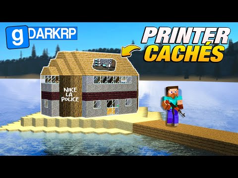 Printers Cachés dans une ILE Privée Minecraft IMPRENABLE ! GMOD DarkRP