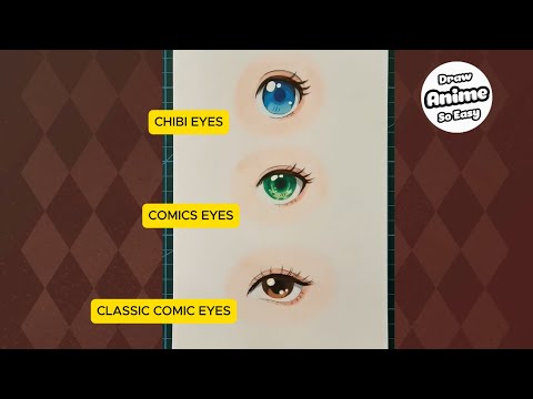 HOW TO DRAW EYES WITH 3 DIFFERENT STYLES | TUTORIAL EASY #drawsoeasyanime