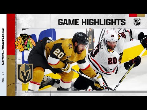 Blackhawks @ Golden Knights 1/8/22 | NHL Highlights