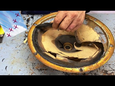 Restoration damaged 22 inch bass powerful subwoofer // Restore extremely high capacity subwoofer