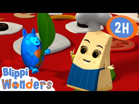 Crust Us, It’s Dough Much Fun Making Pizzas! | Blippi Wonders | Moonbug Kids - Play and Learn