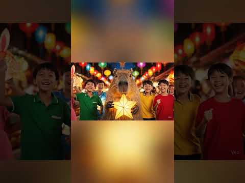 Capy cùng bé chơi trung thu #capybara