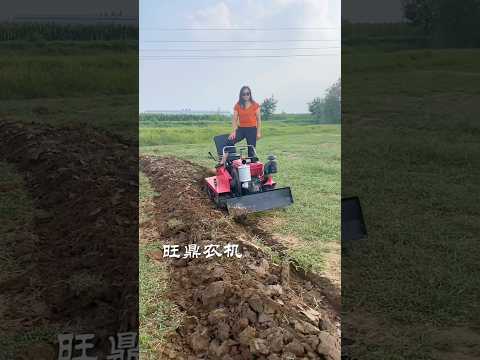 So cool cute girl testing mini tractors super power #satisfying #power