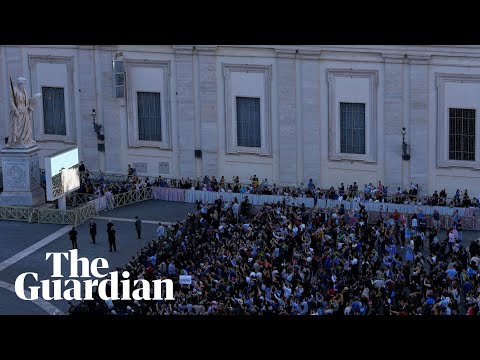 View of St Peter's Square as new pope elected – watch live