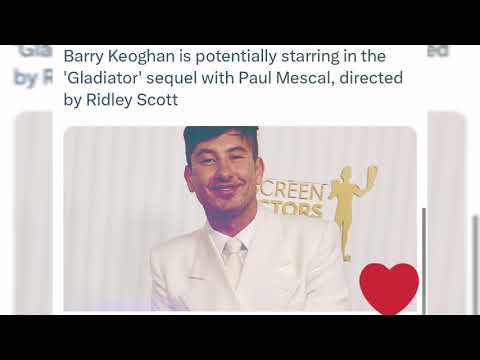 Barry Keoghan is potentially starring in the 'Gladiator' sequel with Paul Mescal, directed by Ridle