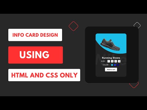 Animated Info Card Design with HTML & CSS