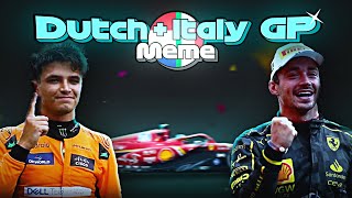 F1 2024 Dutch + Italian GP MEME RECAP
