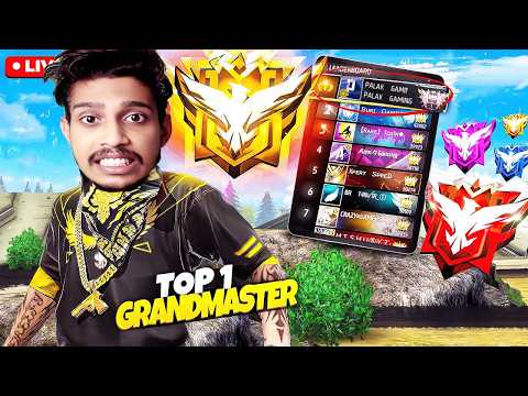 New Grandmaster Top 1 Push V Badge Lobby ❤ FF LIVE ✌ Free Fire LIVE! #ff #freefire #palakgmingyt