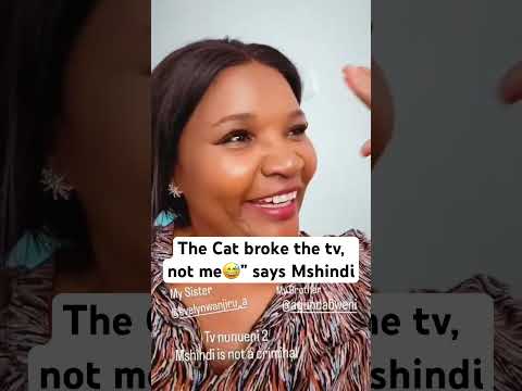 😂 So, Mshindi tells Auntie Bee (@ladybee_254 ) that he’s not a criminal and didn’t break the Tv