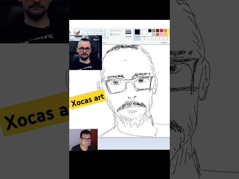 Dibujando en Paint con el Mouse, está vez al Xocas #dibujosfaciles #art #dibujoscreativos #xocas