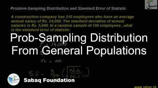 Prob-Sampling Distribution From General Populations