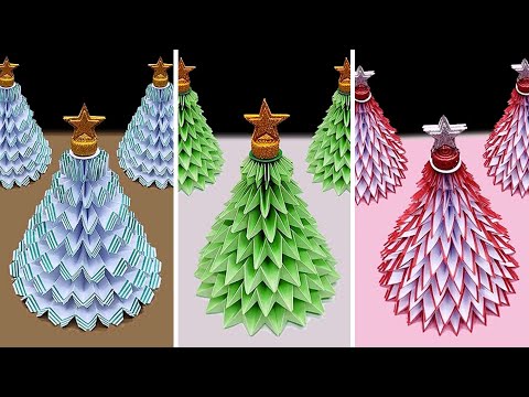 Christmas Tree Ideas 🎄 Paper Christmas Tree Making 🎄 Christmas Decor Ideas 🎄 DIY Easy Christmas Tree