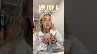 MY TOP 5 FOUNDATIONS AS AN ACNE PRONE GIRLY #beautytips #beautyproducts #makeup #foundation #sephora