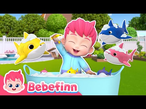 Baby Shark's Fun Bath TimeㅣEP149ㅣHealthy Habits for KidsㅣBebefinn Nursery Rhymes