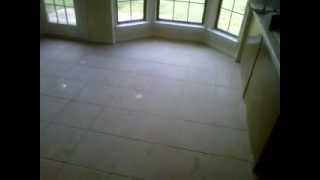 Ceramic tile on slabe floor 16x16 tile install - YouTube