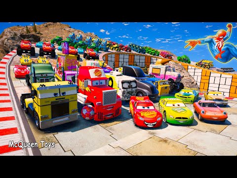 Disney Pixar Cars 3 Mack Monster Truck McQueen Toys | Gale Beaufort Darren Leadfoot Cap'n Long Leggy
