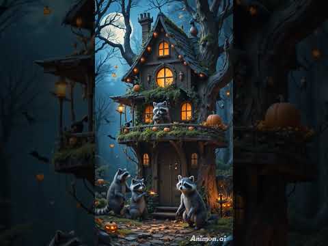 This Haunted Treehouse is TOO CUTE to Handle 😭🎃🐾 | Magical Halloween Storytime! | Raccland