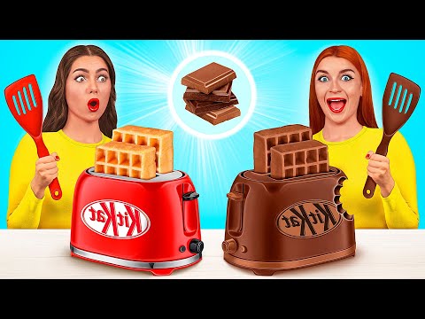 Desafío De Comida Real vs. De Comida Chocolate | Trucos divertidos de comida Trend DO Challenge