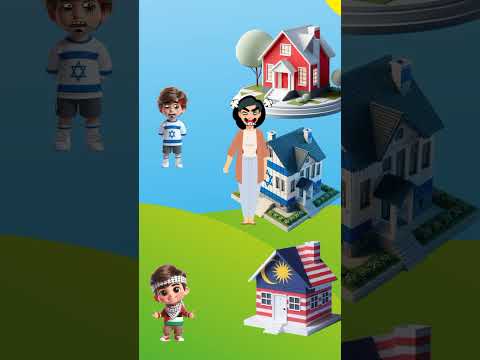 Kasihan bocil Palestina gak ada mama #animasi #lucu #kartun #shorts