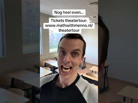 Math with Menno theatertour begint bijna!