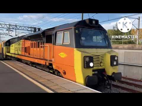 Another spotting session at Nuneaton 19/10/22. Ft. Class 70 towing track machines!