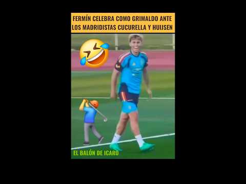 🏌️‍♂️FERMÍN CELEBRA A LO GRIMALDO <strong>ANTE</strong> LOS MADRIDISTAS CUCURELLA Y HUIJSEN