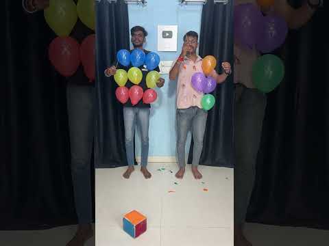 Roll Dice 🎲 With Multi Colour Pop Balloon Challenge #shorts
