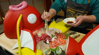 【粘土】まな板の上のコイキングMaking Magikarp「Life-size」【ポケモン】/ Pokémon Clay Art