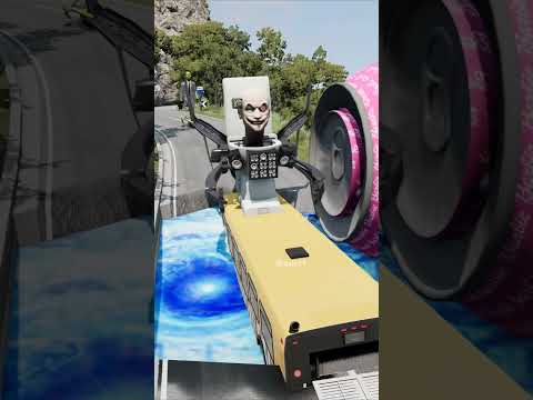 Skibidi Toilets & Speakermans AND Funny Cars VS BOLLARD Crush in BeamNG.drive #bollard #beamng #car