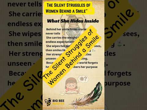 The Silent Struggles of Women Behind a Smile #WomenStrength #SilentStruggles #emotionalhealing