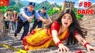 I Did 100 Extreme DARES 😰 on the Great Wall of CHINA 🇨🇳 Police Arrested Me?😭 *Shocking*